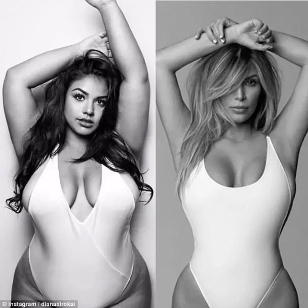 Kim Kardashian Plus size model recreates stars iconic 