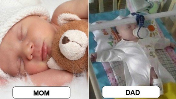 The Difference Between Moms And Dads Taking Care Of Kids