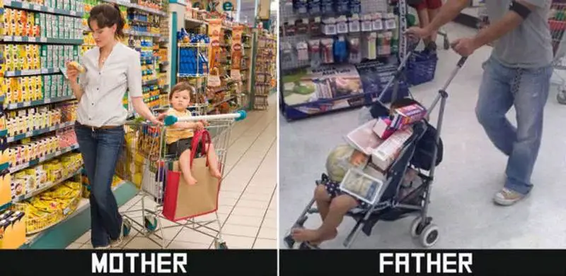 The Difference Between Moms And Dads Taking Care Of Kids