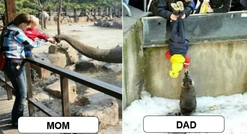 The Difference Between Moms And Dads Taking Care Of Kids