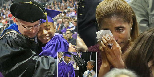 Mom Breaks Down In Tears As Her Fourteen-Year-Old Son Becomes Youngest ...