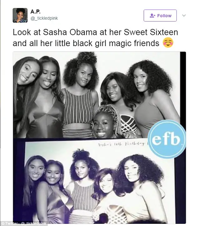 Sasha Obama Stuns In A Red Dress At Her Sweet Sixteen Birthday
