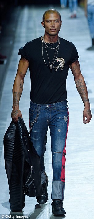 Hot Felon' Jeremy Meeks Steals The Spotlight At Philipp Plein's Milan Fashion Show