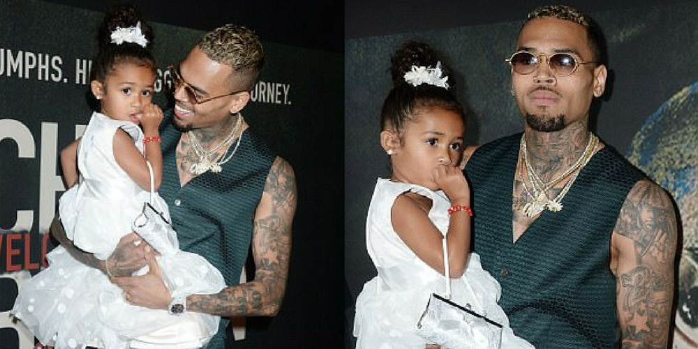 Proud Papa Chris Brown Brings Adorable Daughter Royalty To Premiere Of His New Biopic Documentary