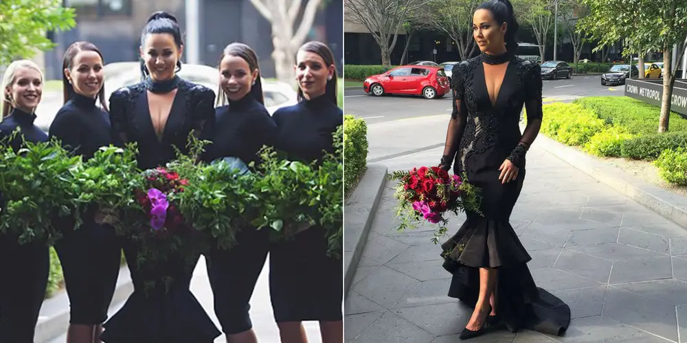 all black to a wedding