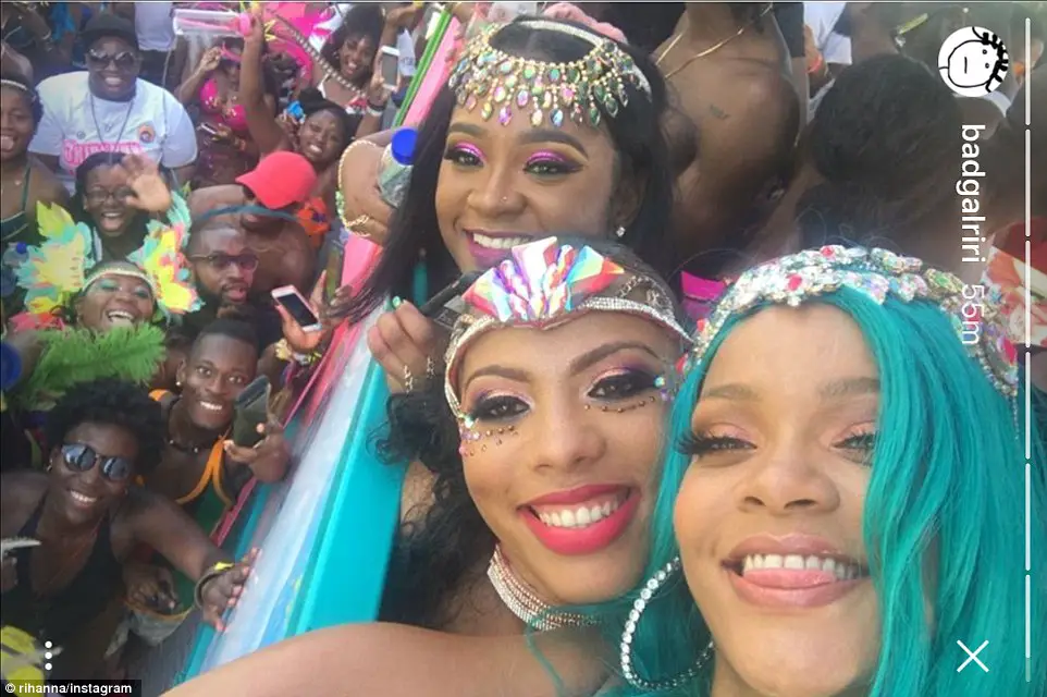 Rihanna Shows Off Her Sensational Figure In Revealing Bejeweled Bikini At Crop Over Festival In Barbados