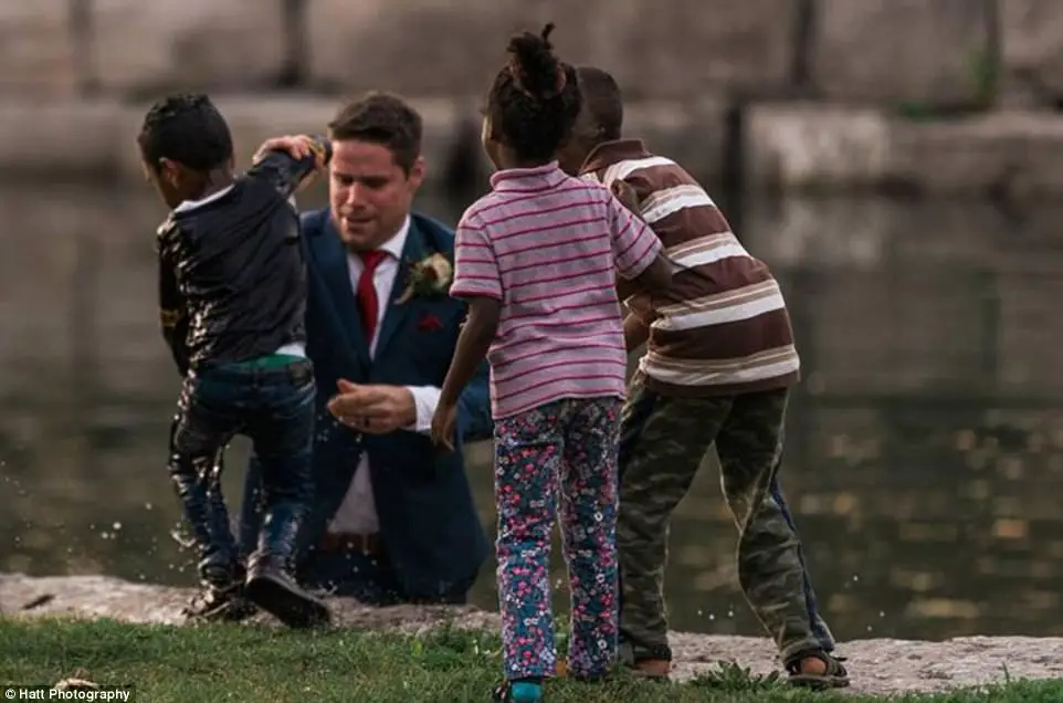 Hero Groom Jumps Into A River During Photoshoot With Bride To Save Drowning Boy