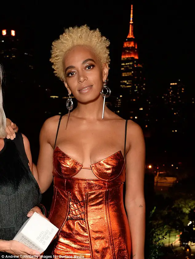 Newly-Blonde Solange Hosts Awards In NYC Before Getting New Arm Tattoo