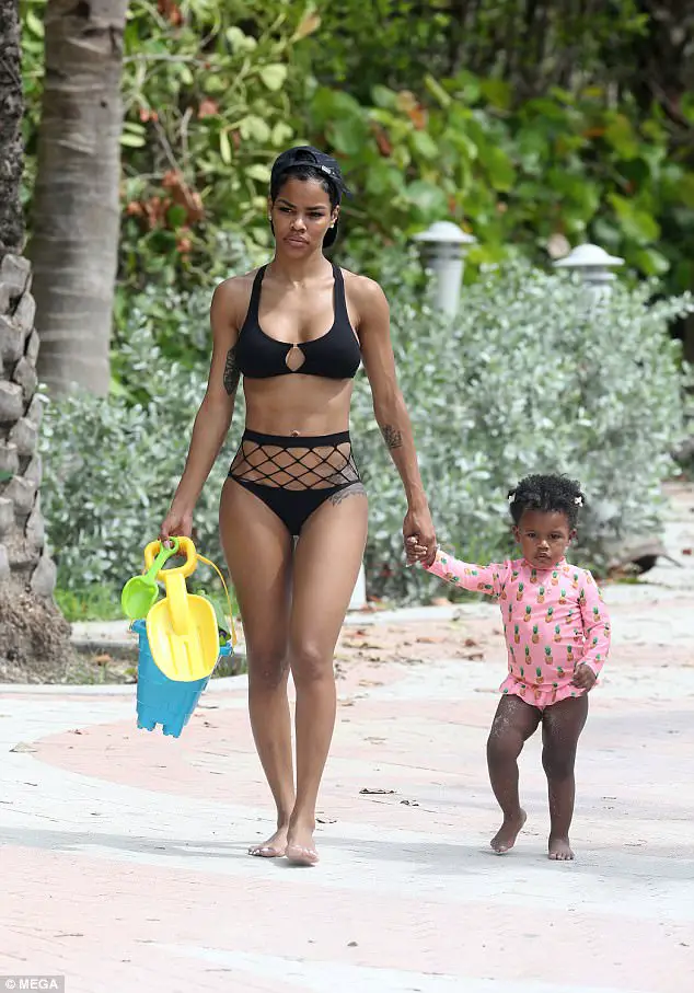 Teyana Taylor Has Mommy/Daughter Day With Her Adorable Baby Girl In Miami.