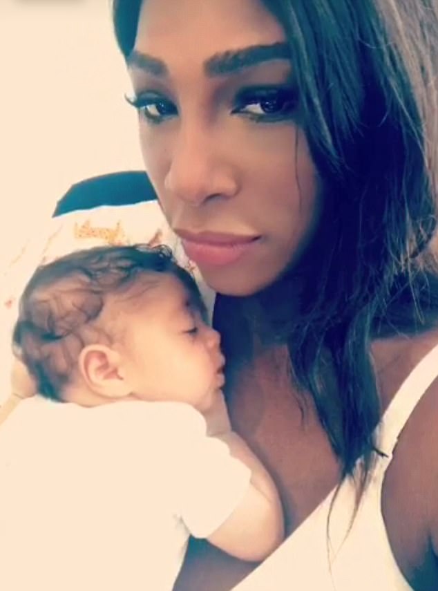 Serena Williams Looks Flawless As She Shares Tender Moment With Baby Daughter Alexis