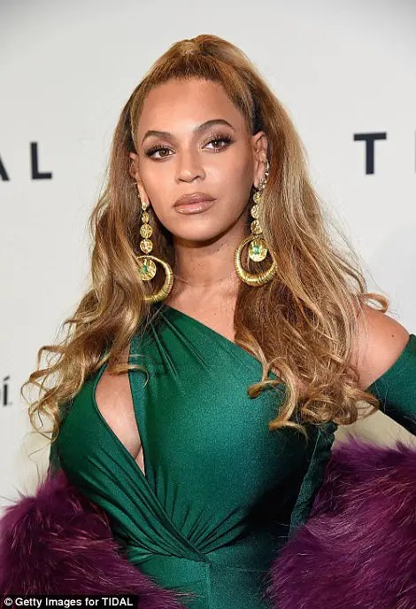 Beyonce Stuns In An Emerald Green Gown At Husband Jay Z's Star-Studded TIDAL Annual Benefit Concert In New York