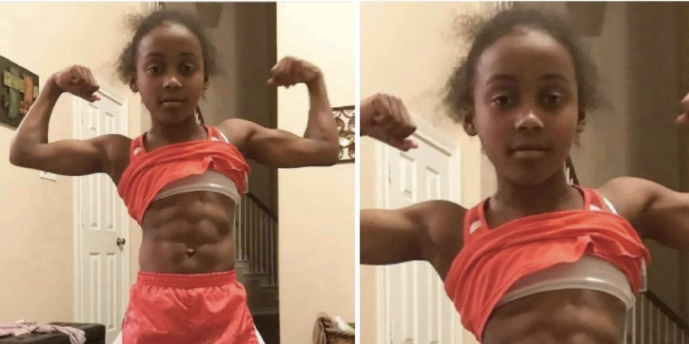 Social Media Users Outraged After Nine-Year-Old Shows Off Her Muscles ...