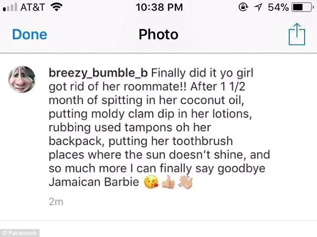 White Freshman Charged After Bragging Online About Secret Abuse Of Black Roommate - As She Wanted To Get Rid Of 'Jamaican Barbie'