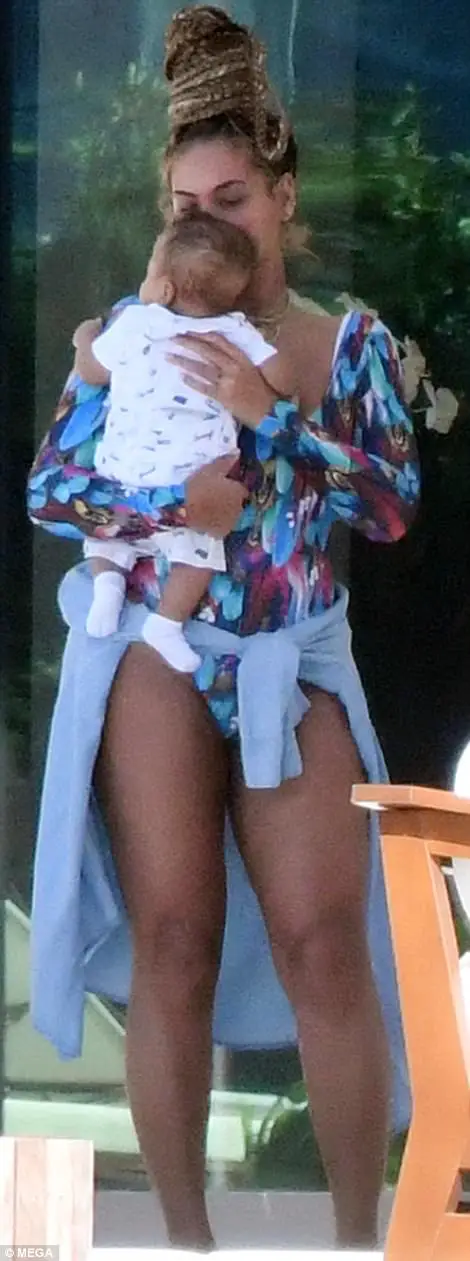 Beyonce And Jay Z's Twins Are Seen For First Time As The Couple Relax In Miami With Blue Ivy