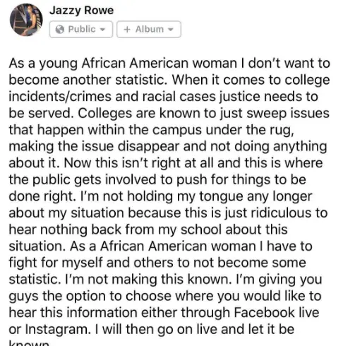 White Freshman Charged After Bragging Online About Secret Abuse Of Black Roommate - As She Wanted To Get Rid Of 'Jamaican Barbie'