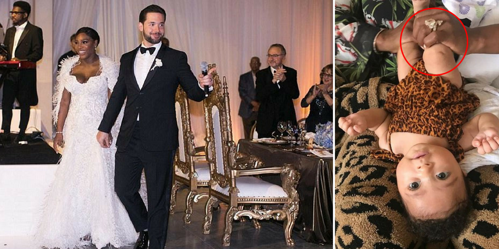 Serena Williams Shows Off Her ENORMOUS New Wedding Ring In Sweet Snap Of Daughter Alexis