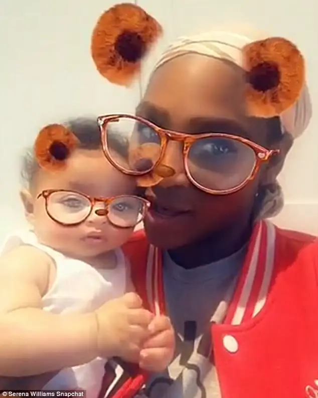 Serena Williams Sweetly Kisses Daughter Alexis As They Play With Snapchat Filters