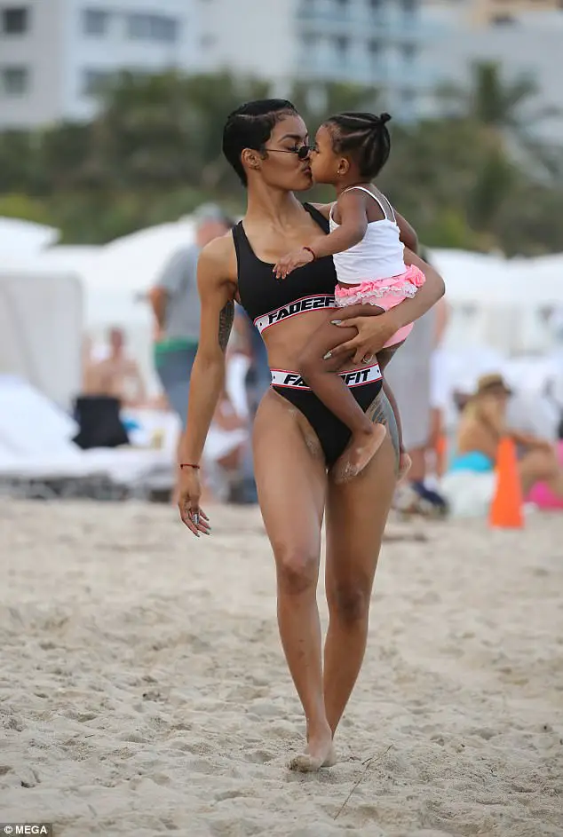 Teyana Taylor Shows Off Her Stunning Figure With Daring High-Cut Bikini As She Enjoys A Beach Day With Her Family