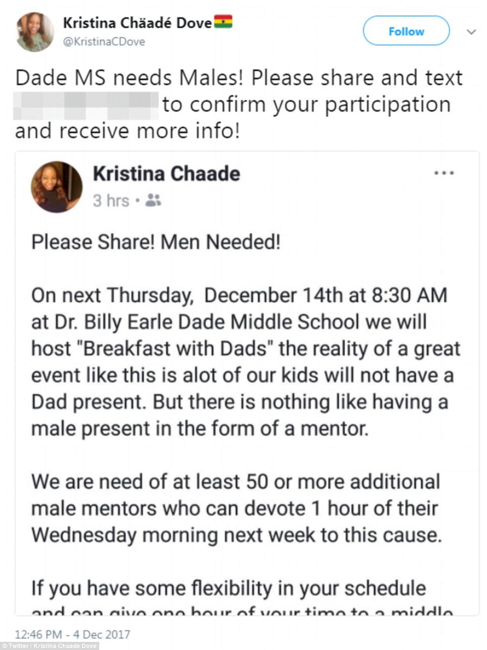 SIX HUNDRED Men Turn Up To Stand In For Absent Fathers At Texas School’s Breakfast With Dads Event