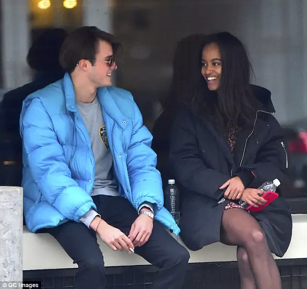 Malia Obama Is Spotted Smiling And Chatting With Her Posh British Boyfriend
