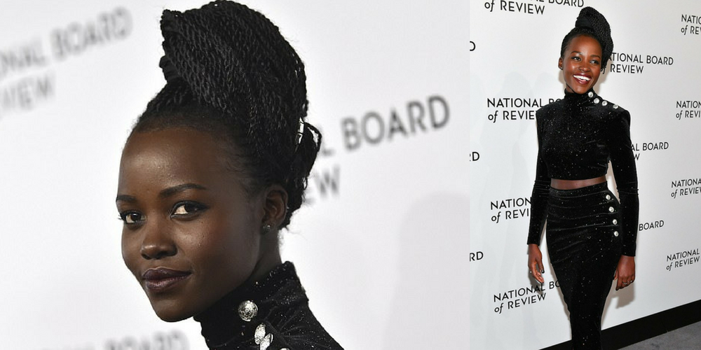 Lupita Nyong’o Dazzles In A Sparkling Crop Top And Skirt For National Board Of Review Awards  