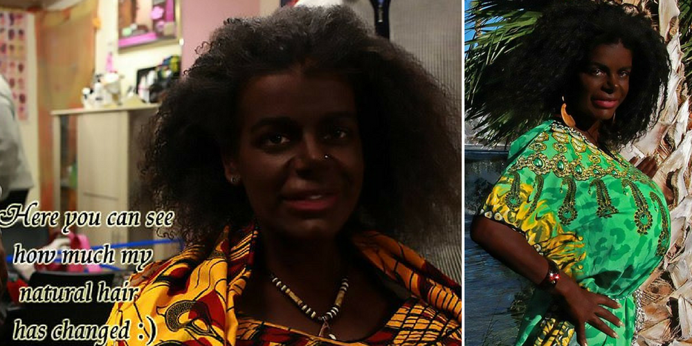 Air Stewardess Turned Glamour Model Who Decided To ‘Become Black’ Claims Her Once Blonde Hair Is Now ‘Naturally African’