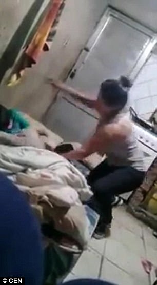 3-year-old girl is viciously beaten by her mother who lifts her by her HAIR and kicks her to the ground because she couldn't find her tablet