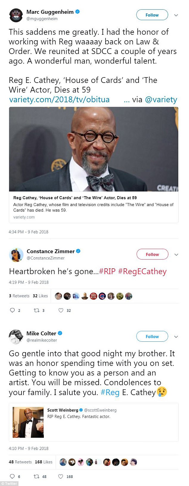 House Of Cards And The Wire Actor Reg E. Cathey Dies Aged 59 After Battling Lung Cancer