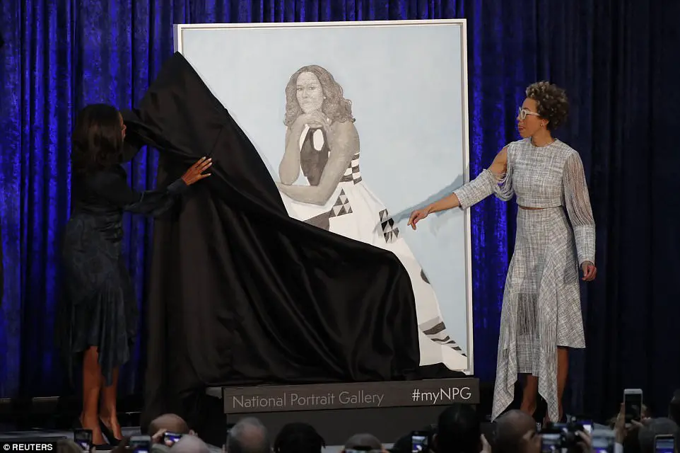 Obamas Unveil Their Official Portraits As Former President Compliments Artist For Capturing Michelle's 'Hotness'