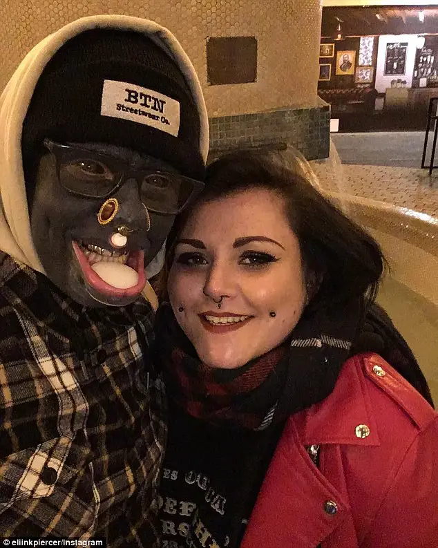 'Body Modification Artist' Has Spent Ten Years Tattooing His Body Black - Including The Inside Of His MOUTH And The Whites Of His EYES