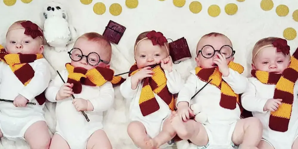 9-Month-Old Quintuplets Pose in Adorable Harry Potter-Themed Photo Shoot!