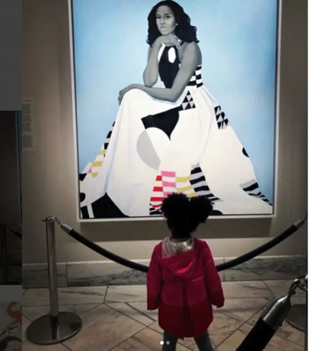 Her Photo Admiring Michelle Obama's Portrait Went Viral...Now Their BFF's!