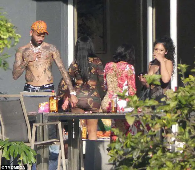 Chris Brown Grips Hands Around Woman's Neck - Both Say It Was Playful - You Be The Judge!