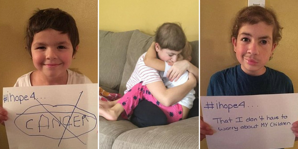 Heartbreaking Photo Of Boy, 14, And His Five-Year-Old Sister Comforting Each Other As They Both Fight Cancer