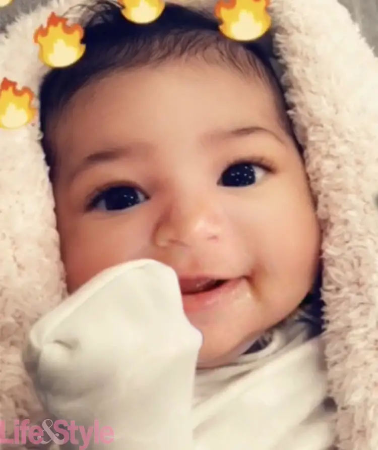 Kylie Jenner Shares Adorable Snap Of Baby Stormi Sleeping In Woolly Onesie