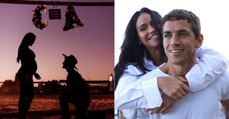 Pregnant Cassie Is Engaged To Beau Of Eight Months Alex Fine Following A Western-Themed Proposal