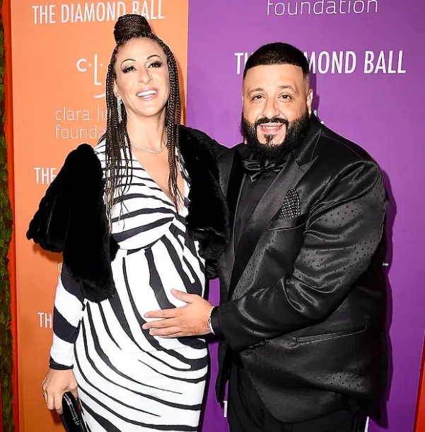 DJ Khaled Kisses His 'Queen' Nicole Tuck's Baby Bump At Diamond Ball After Revealing Baby Gender