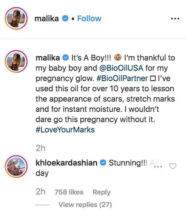 Malika Haqq Announces Sex Of Baby With Another Sponsored Post