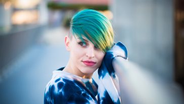 blue hair boy