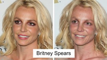 celebrity with and wihtout makeup