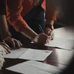 signing paper