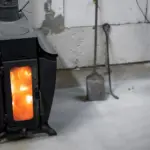 Fireplace in modern home