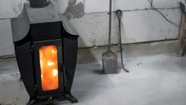 Fireplace in modern home