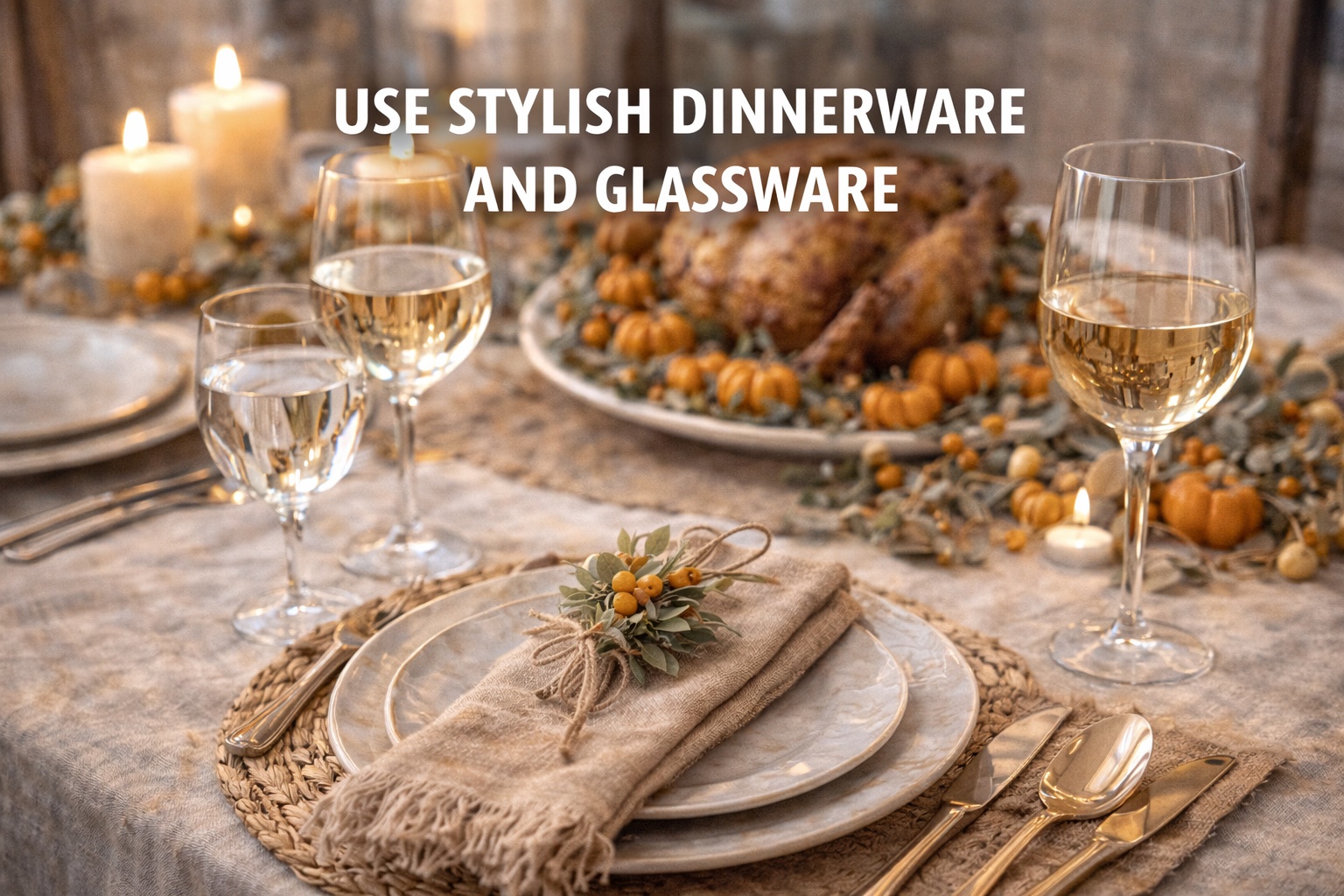 Use Stylish Dinnerware and Glassware