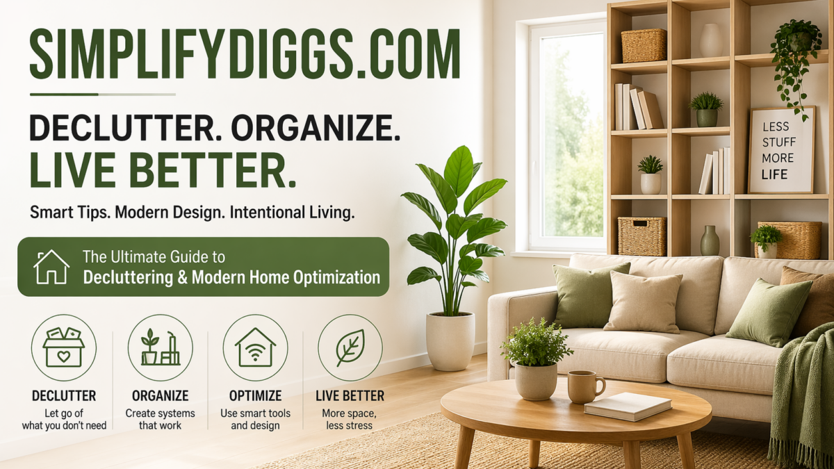 Simplifydiggs.com: The Ultimate Guide to Decluttering and Modern Home Optimization
