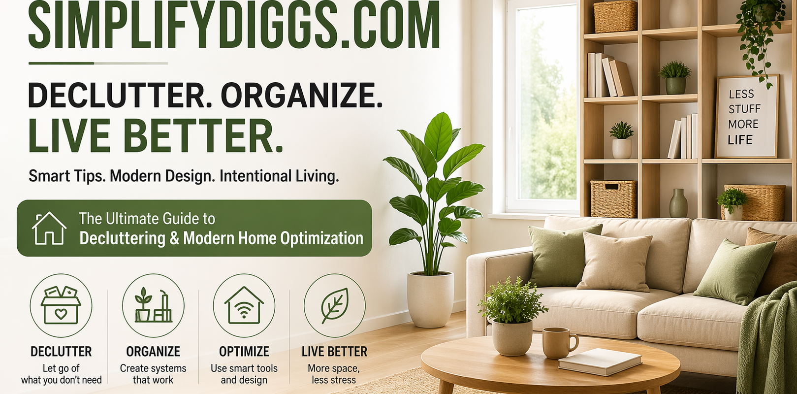 Simplifydiggs.com: The Ultimate Guide to Decluttering and Modern Home Optimization